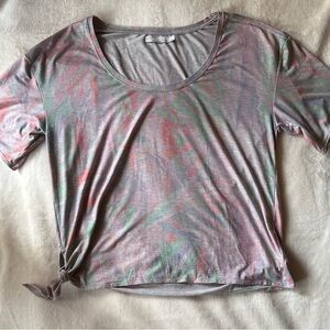 Prana Women’s Side Tie Stretch Top – Multicolor Tie Dye – Size M